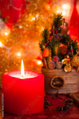 christmas deco with candel