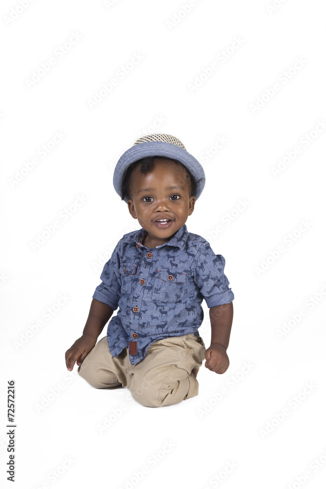 Happy toddler isolated on a white background Happy toddler isolated on a white background