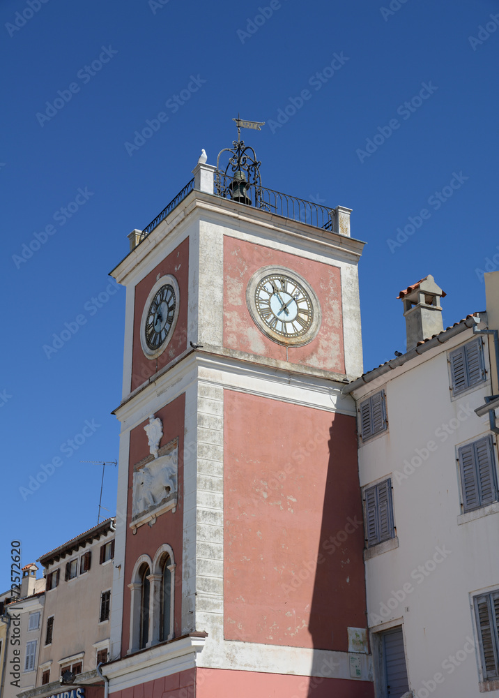 Uhrturm in Rovinj, Istrien