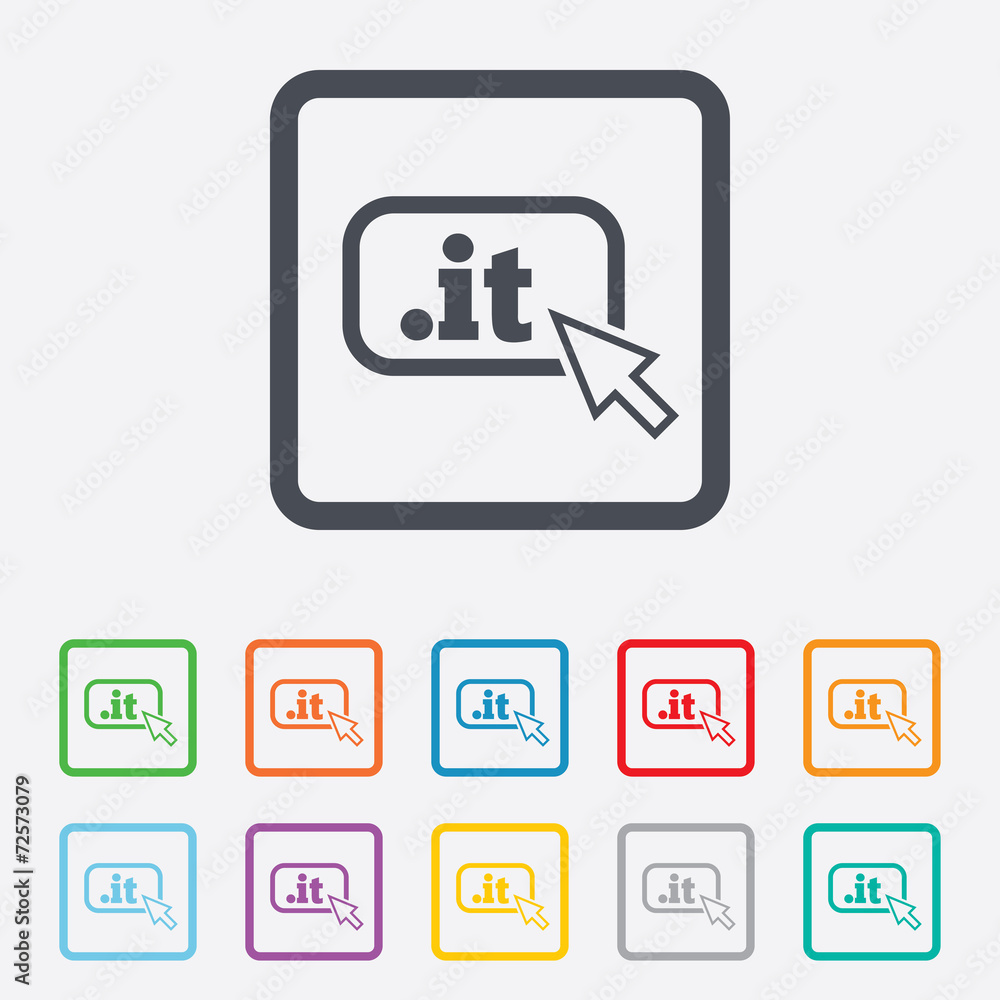 Domain IT sign icon. Top-level internet domain Domain IT sign icon. Top-level internet domain