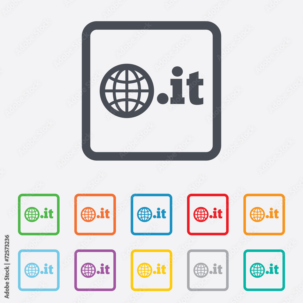 Domain IT sign icon. Top-level internet domain Domain IT sign icon. Top-level internet domain