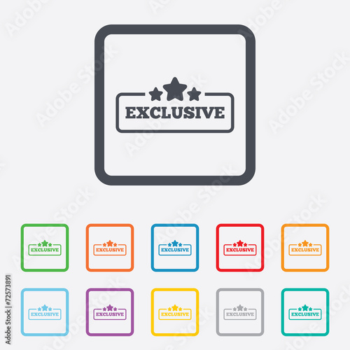 Exclusive sign icon. Special offer symbol. © blankstock