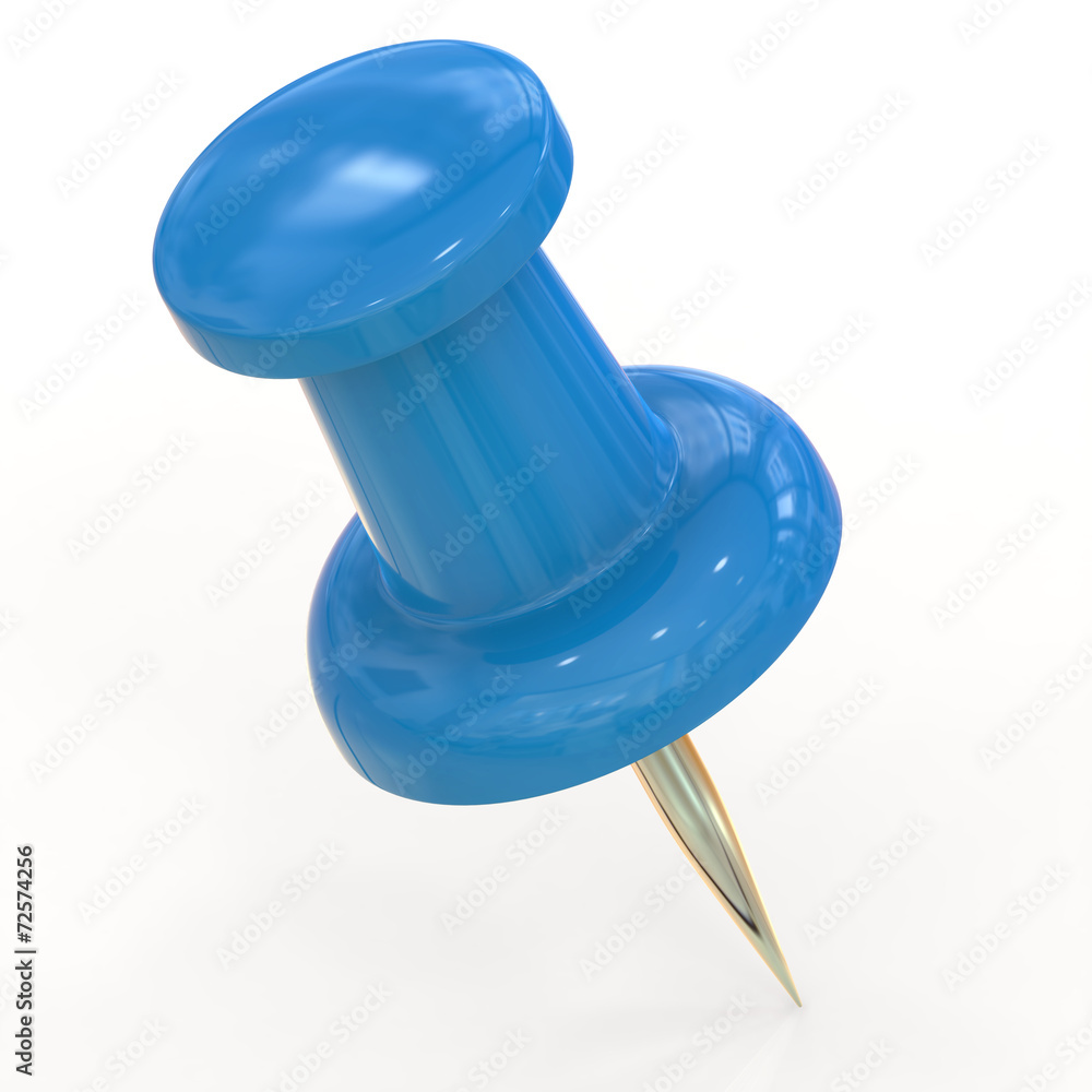 Blue push pin Blue push pin
