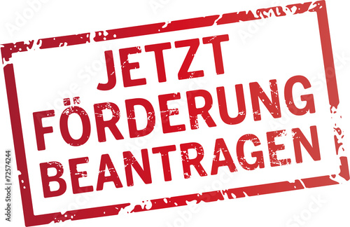 roter Stempel jetzt Förderung beantragen