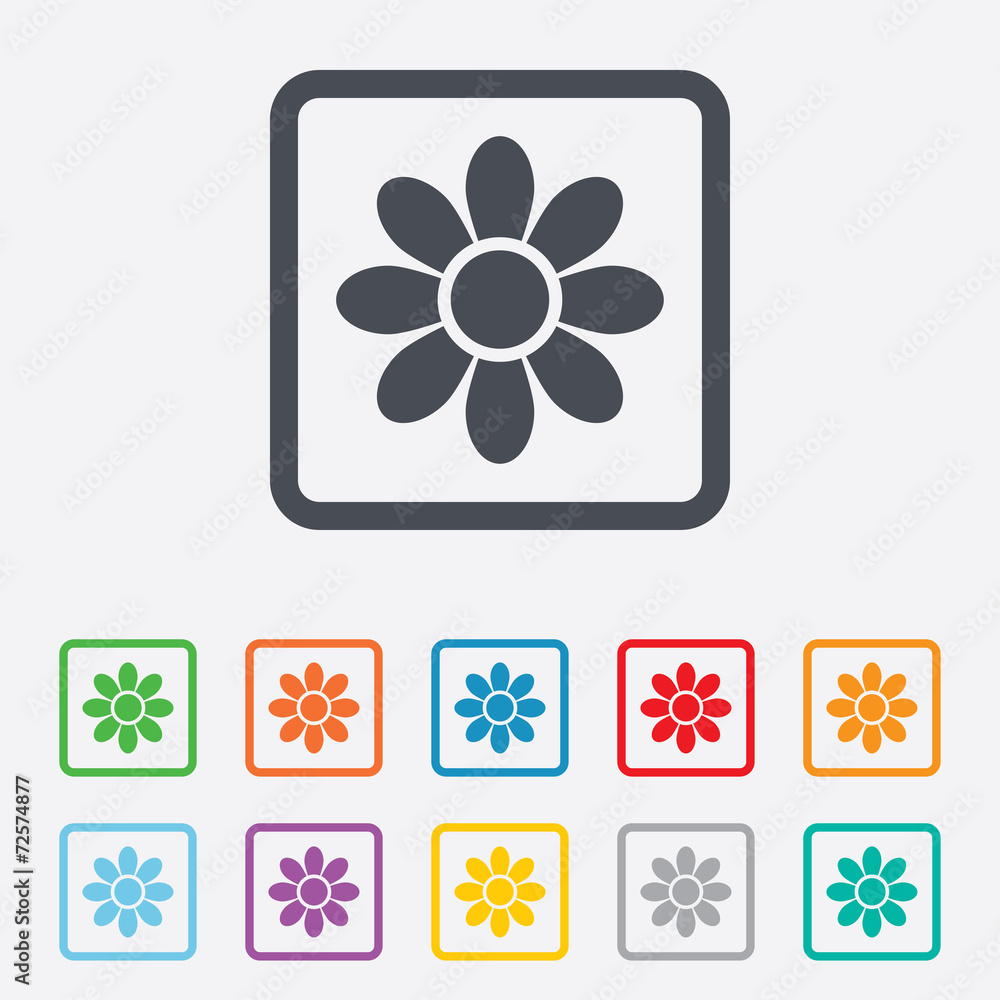 Flower sign icon. Blossom symbol. Flower sign icon. Blossom symbol.