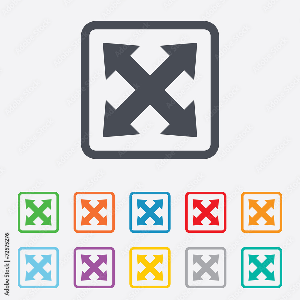 Fullscreen sign icon. Arrows symbol. Fullscreen sign icon. Arrows symbol.