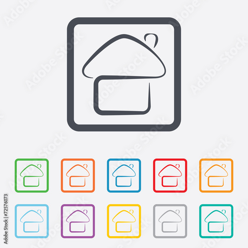 Home sign icon. Main page button. Navigation