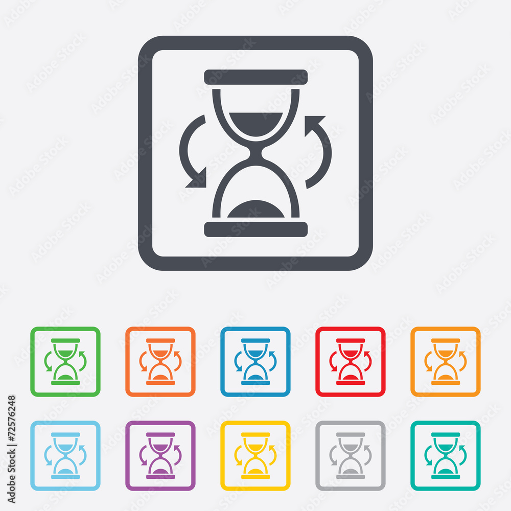 Hourglass sign icon. Sand timer symbol. Hourglass sign icon. Sand timer symbol.