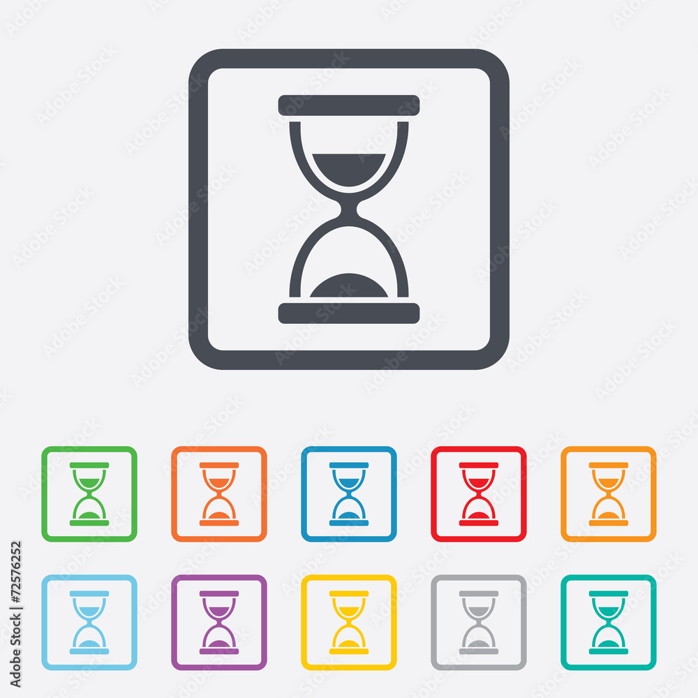Hourglass sign icon. Sand timer symbol. Hourglass sign icon. Sand timer symbol.