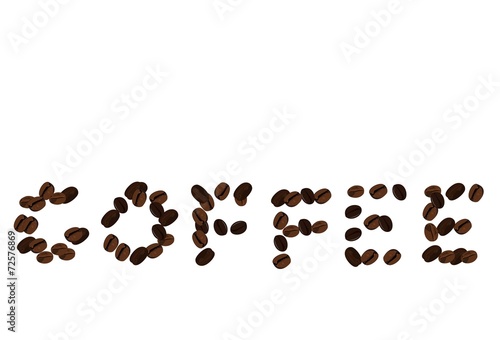 Realistic illustration of coffee beans