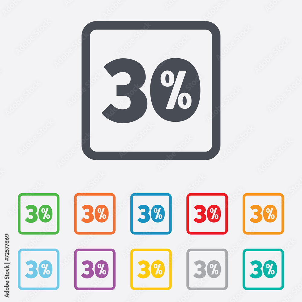 30 percent discount sign icon. Sale symbol. 30 percent discount sign icon. Sale symbol.