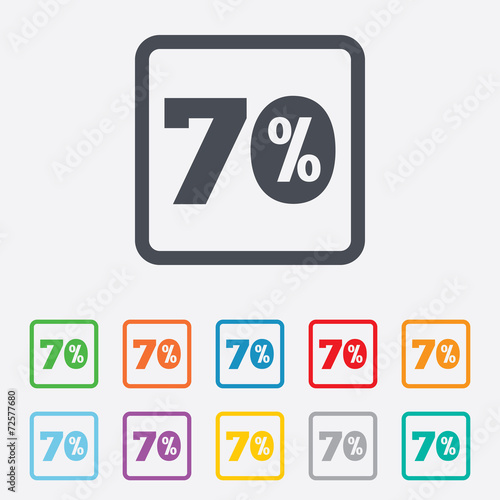 70 percent discount sign icon. Sale symbol.