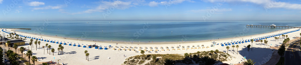 Wide Panoramic View of Clearwater Beach Resort in Florida Wide Panoramic View of Clearwater Beach Resort in Florida
