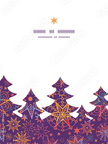 Vector textured christmas stars Christmas tree silhouette
