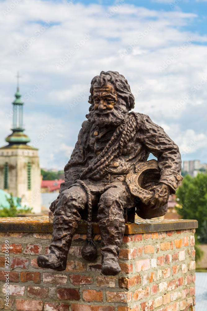 Sculpture a chimney  in Lviv, Ukraine