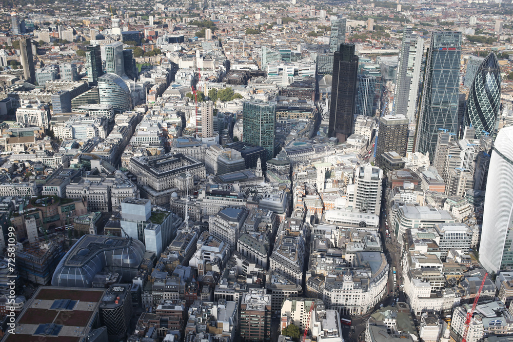 Obraz premium london city skyline view from above