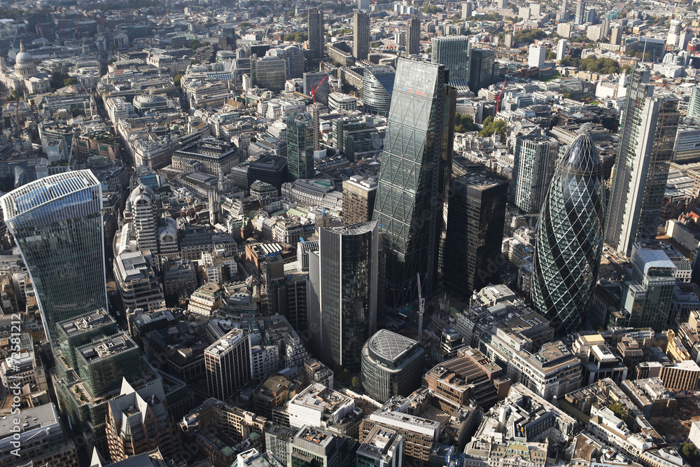 Fototapeta premium london city skyline view from above