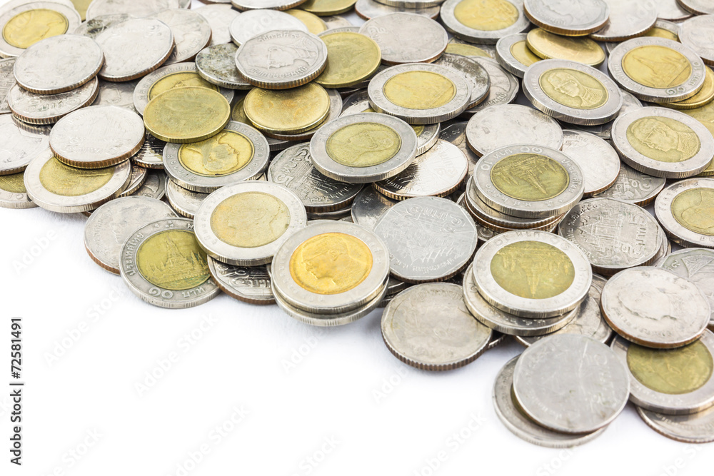 money coin isolated on white background money coin isolated on white background