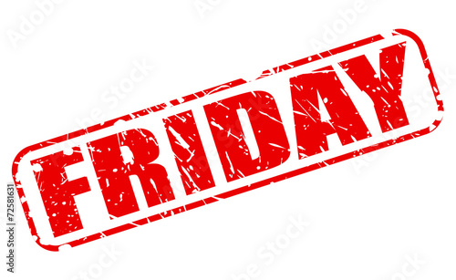 Friday red stamp text