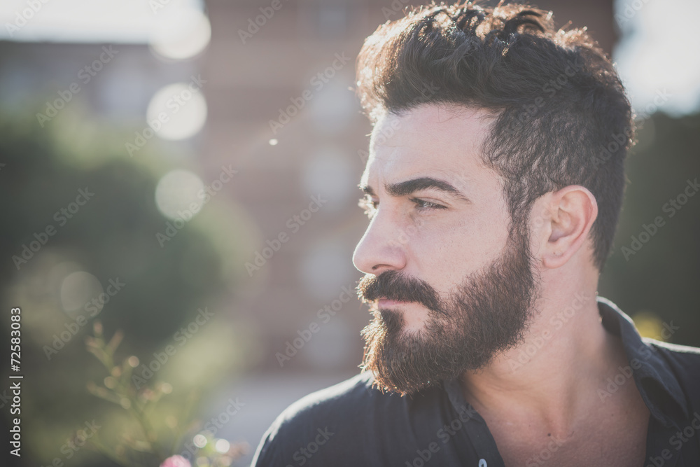 young handsome attractive bearded model man young handsome attractive bearded model man