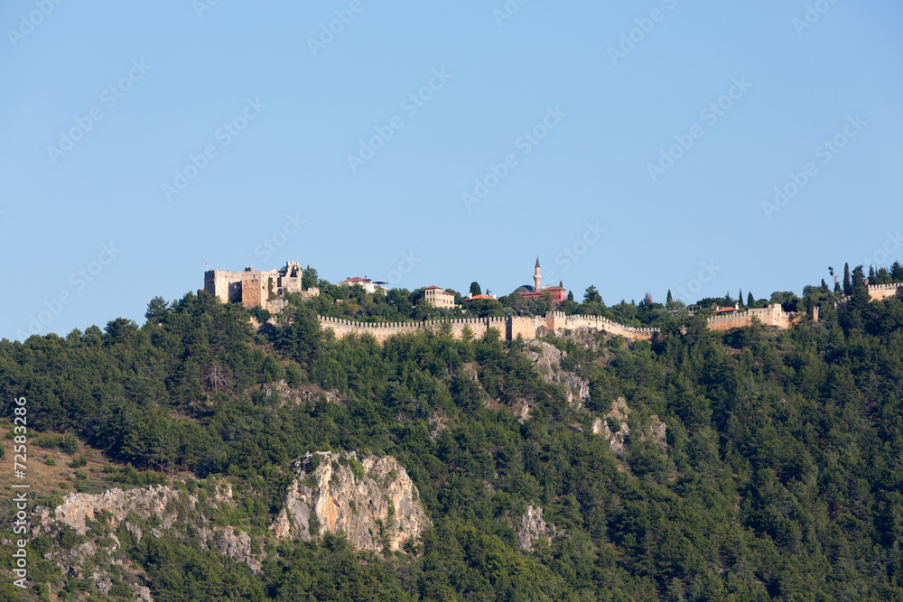 The castle in Alanya . Turkey
