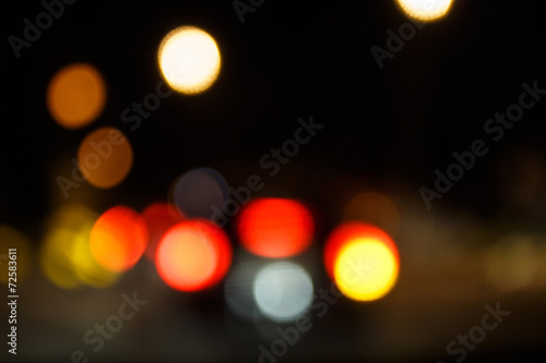 Abstract background blurr, Evening traffic. The city lights.