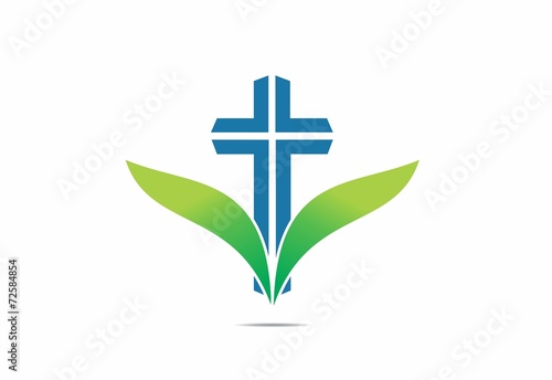 faith, cross ,wing, leaf, abstract, symbol,religius,logo,vector