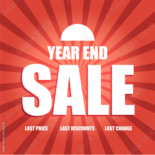 Vector of year end sale poster