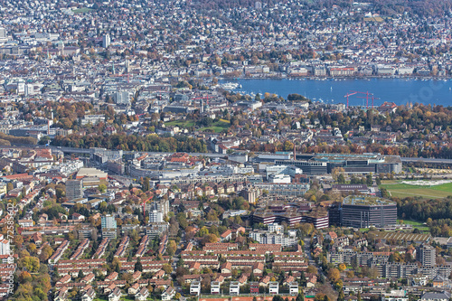 Zurich - view from Mount Uetliberg in autumn © photogearch