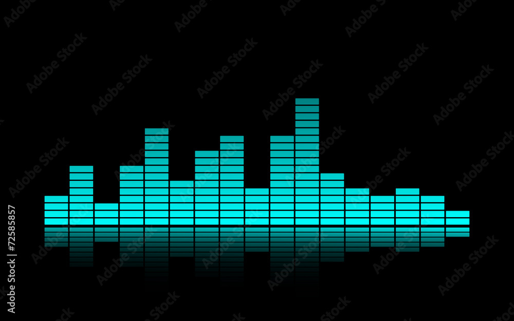 Vector Illustration of a Blue Music Equalizer Vector Illustration of a Blue Music Equalizer