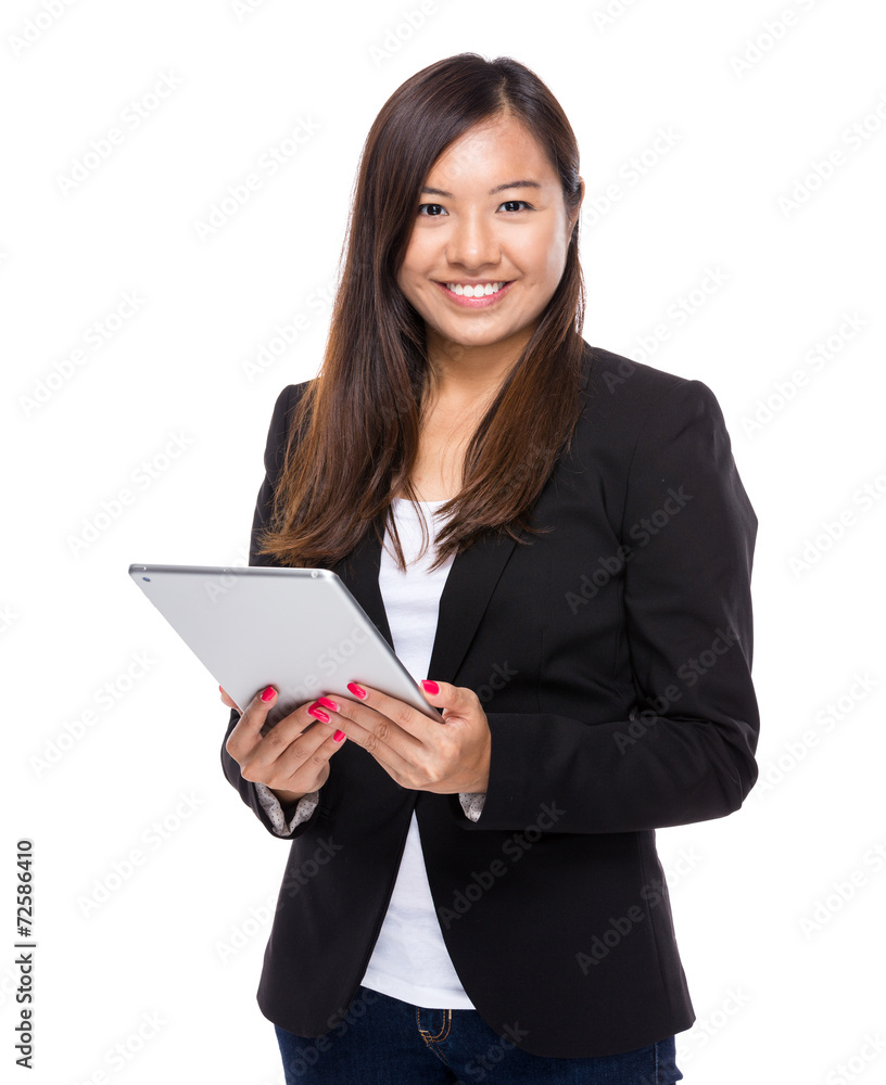 Businesswoman with tablet Businesswoman with tablet