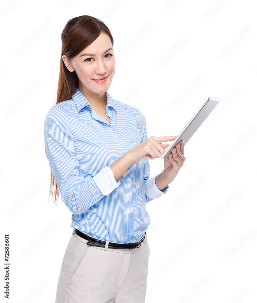 Busines woman use of digitial tablet Busines woman use of digitial tablet