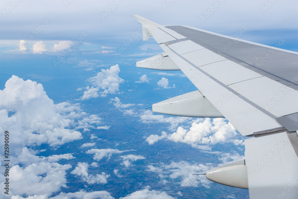 Obraz premium Cloud sky view from air plane window