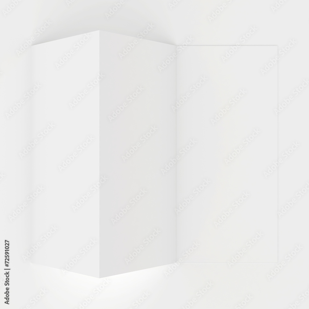 blank sheet of paper folded in two parts. blank sheet of paper folded in two parts.