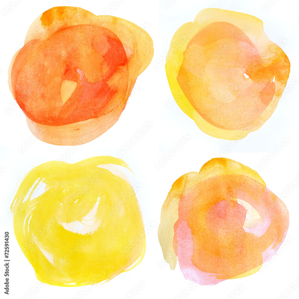 Obraz premium Watercolour blots of paint