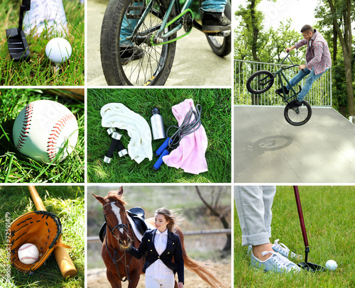 Outdoors sport collage