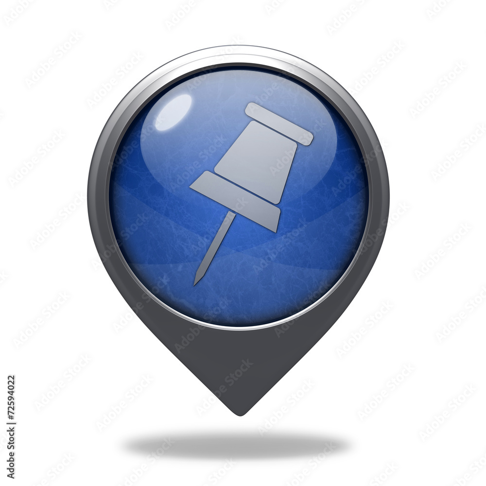 Safety pin pointer icon on white background Safety pin pointer icon on white background
