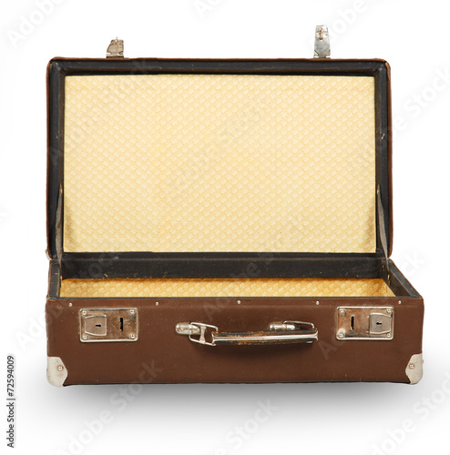 Open old suitcase