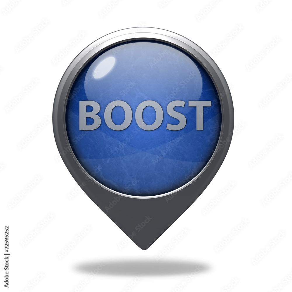 Boost pointer icon on white background Boost pointer icon on white background