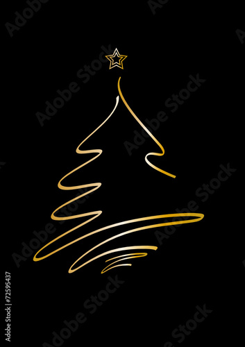 goldener weihnachtsbaum