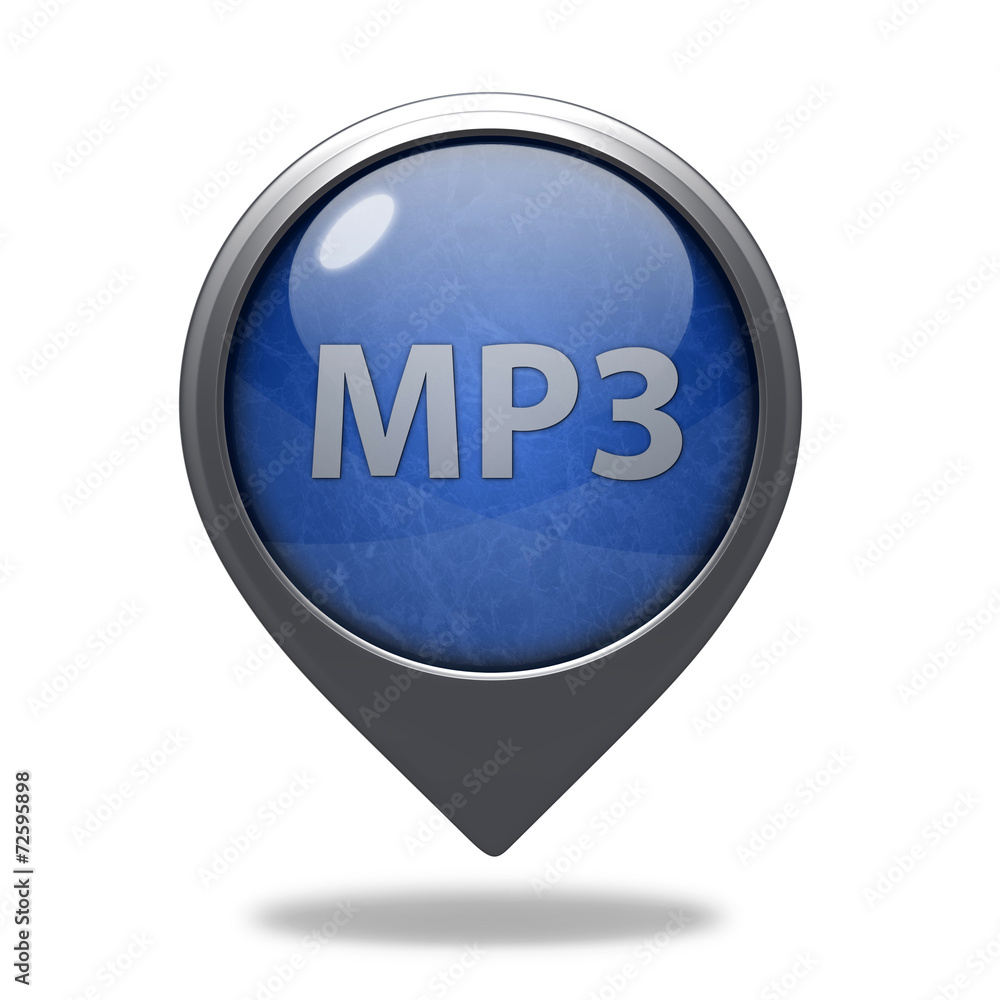 MP3 pointer icon on white background MP3 pointer icon on white background