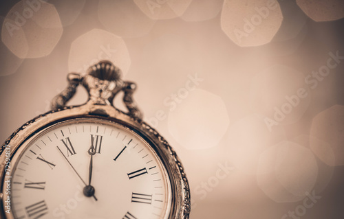 New year clock abstract background