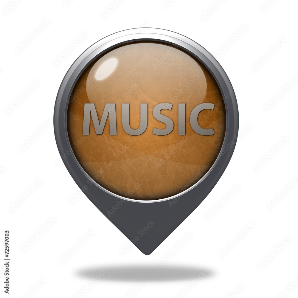 music pointer icon on white background music pointer icon on white background