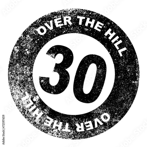 Over the Hill 30 Stamp