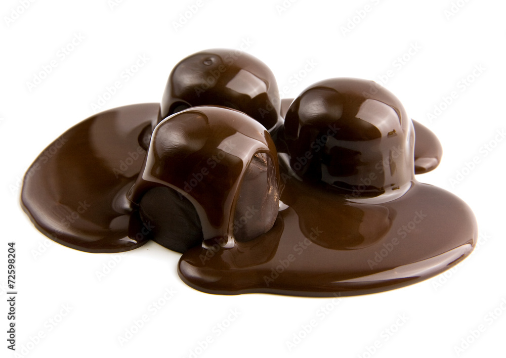 candys in a chocolate candys in a chocolate
