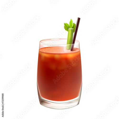 Bloody mary cocktail realistic