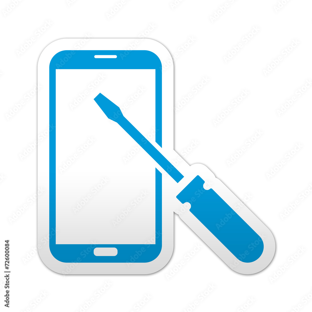 Pegatina simbolo smartphone reparacion Pegatina simbolo smartphone reparacion