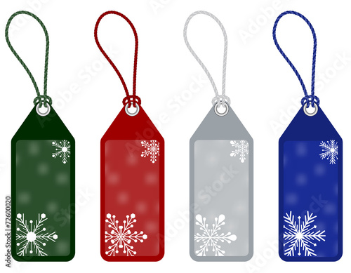 set of winter or christmas tags photo