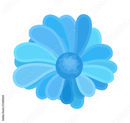 Blue Decorative Flower © VectorShots