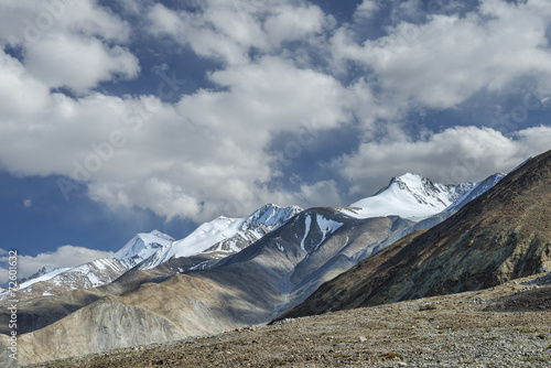 High mountains range in Himalayas